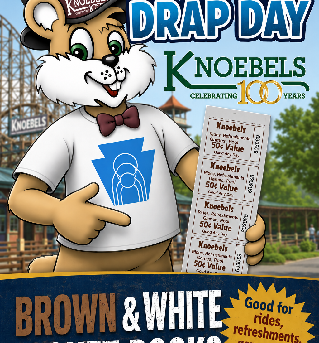 DRAP Day @ Knoebels - Brown & White Ticket Books